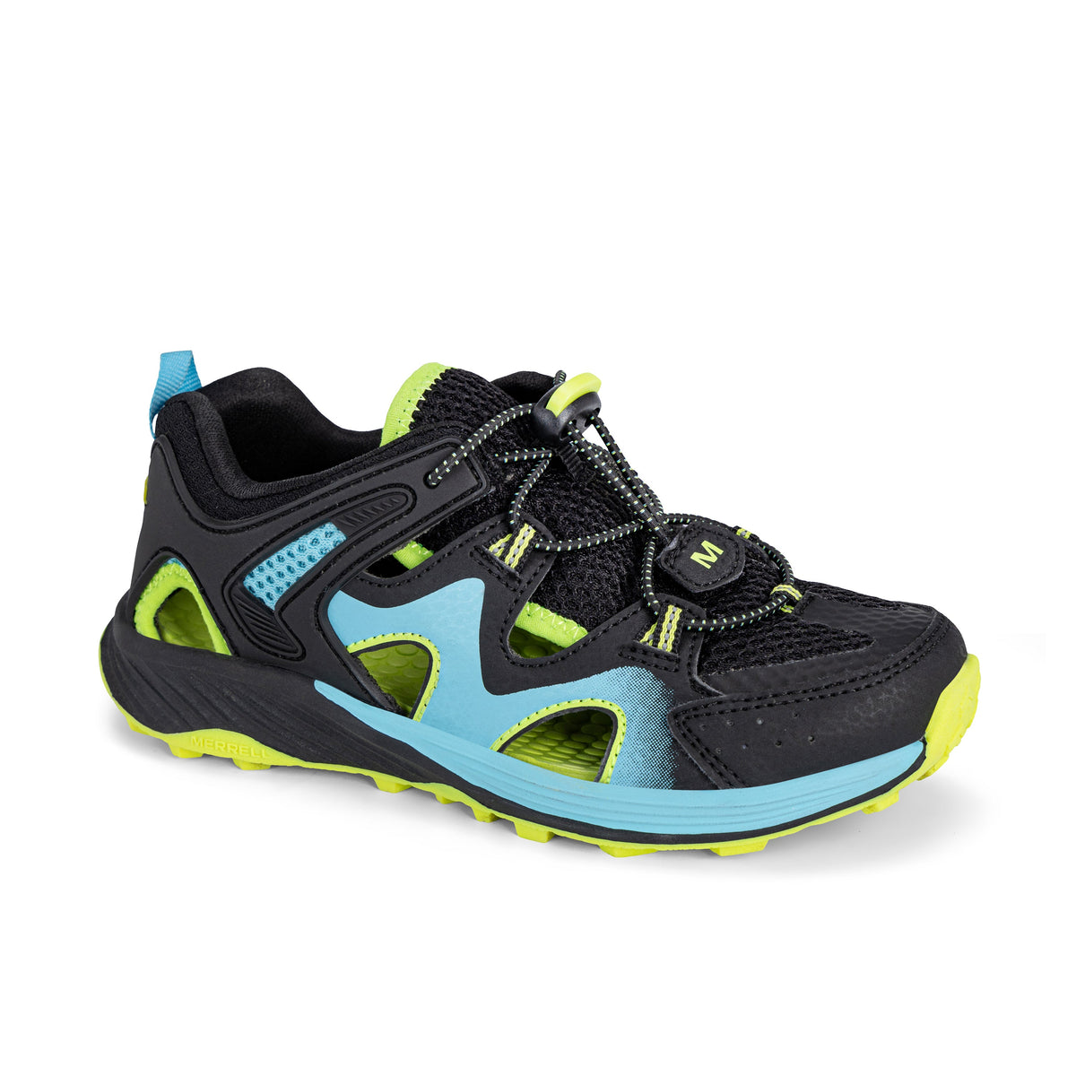 Stride Rite Hydro Force Sneaker - Big Kid Black/Blue/Lime