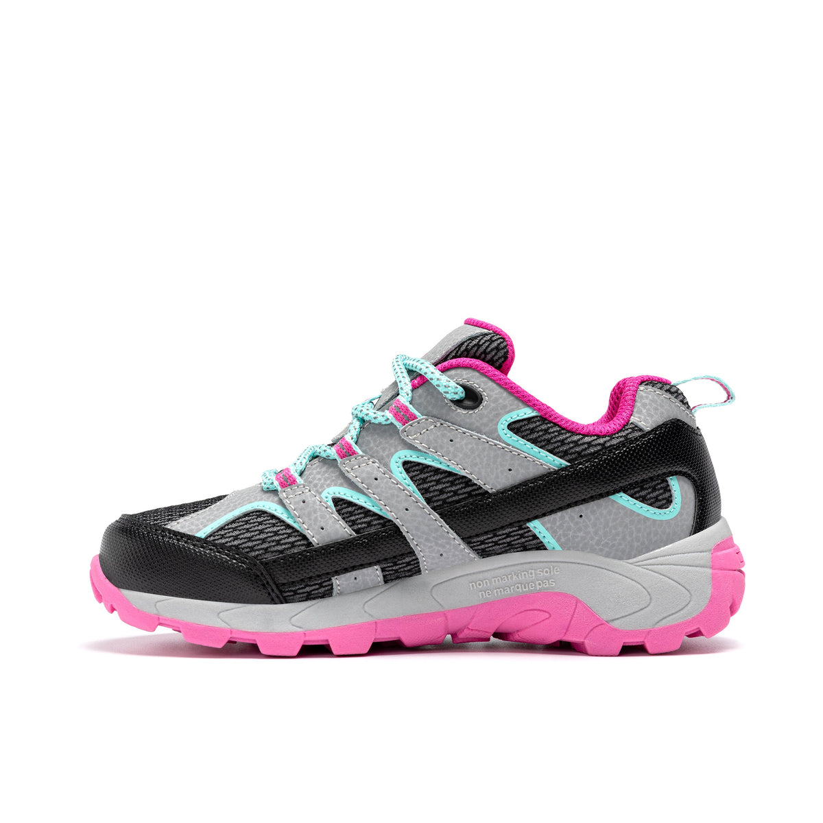 Stride Rite Moab KDZ Sneaker - Big Kid Grey/Pink