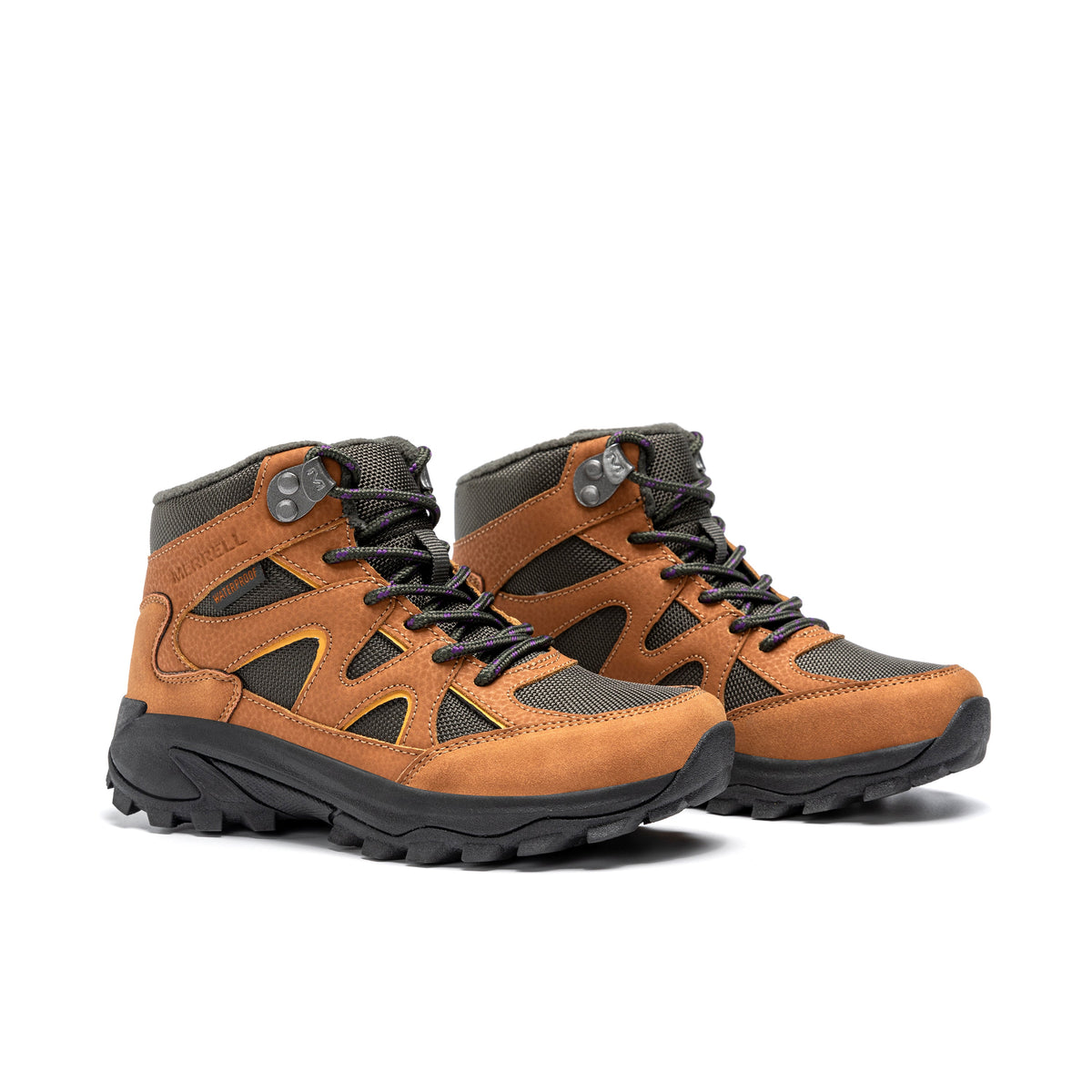 Stride Rite Moab Peak Waterproof Boot - Big Kid Tan/Olive