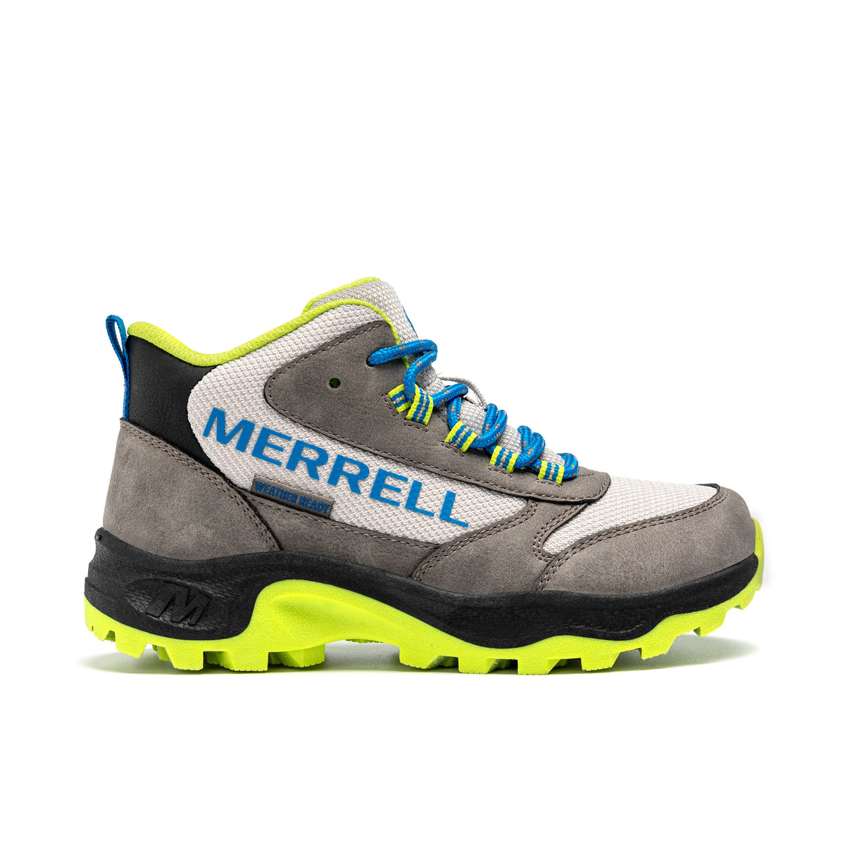Stride Rite Stowe Mid Boot - Big Kid Grey/Lime