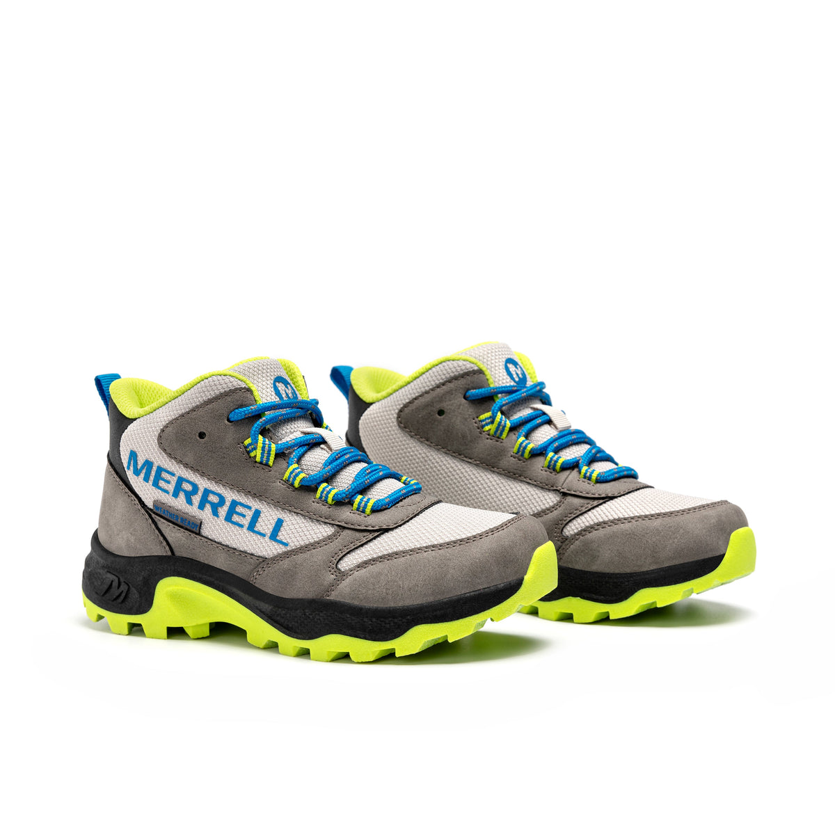 Stride Rite Stowe Mid Boot - Big Kid Grey/Lime