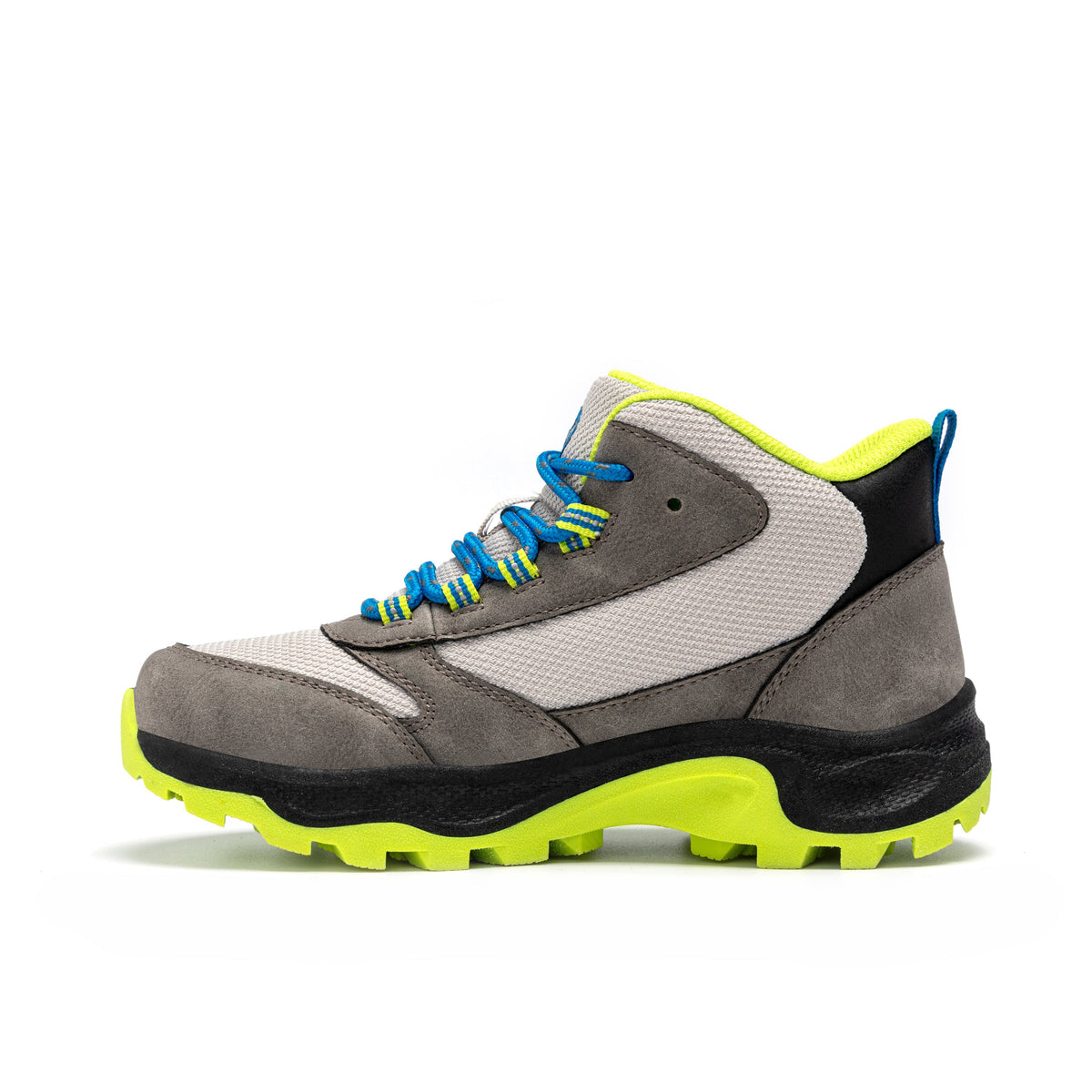 Stride Rite Stowe Mid Boot - Big Kid Grey/Lime