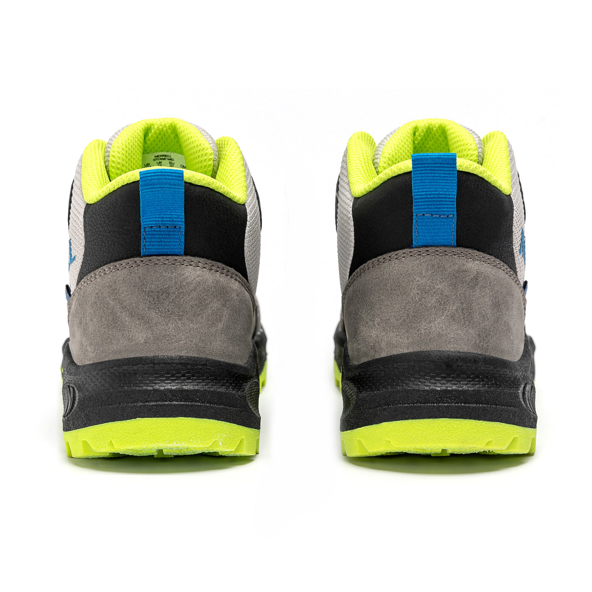 Stride Rite Stowe Mid Boot - Big Kid Grey/Lime