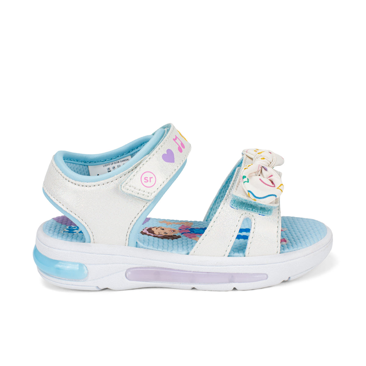 Stride Rite Light Up Bow Sandal - Little Kid White