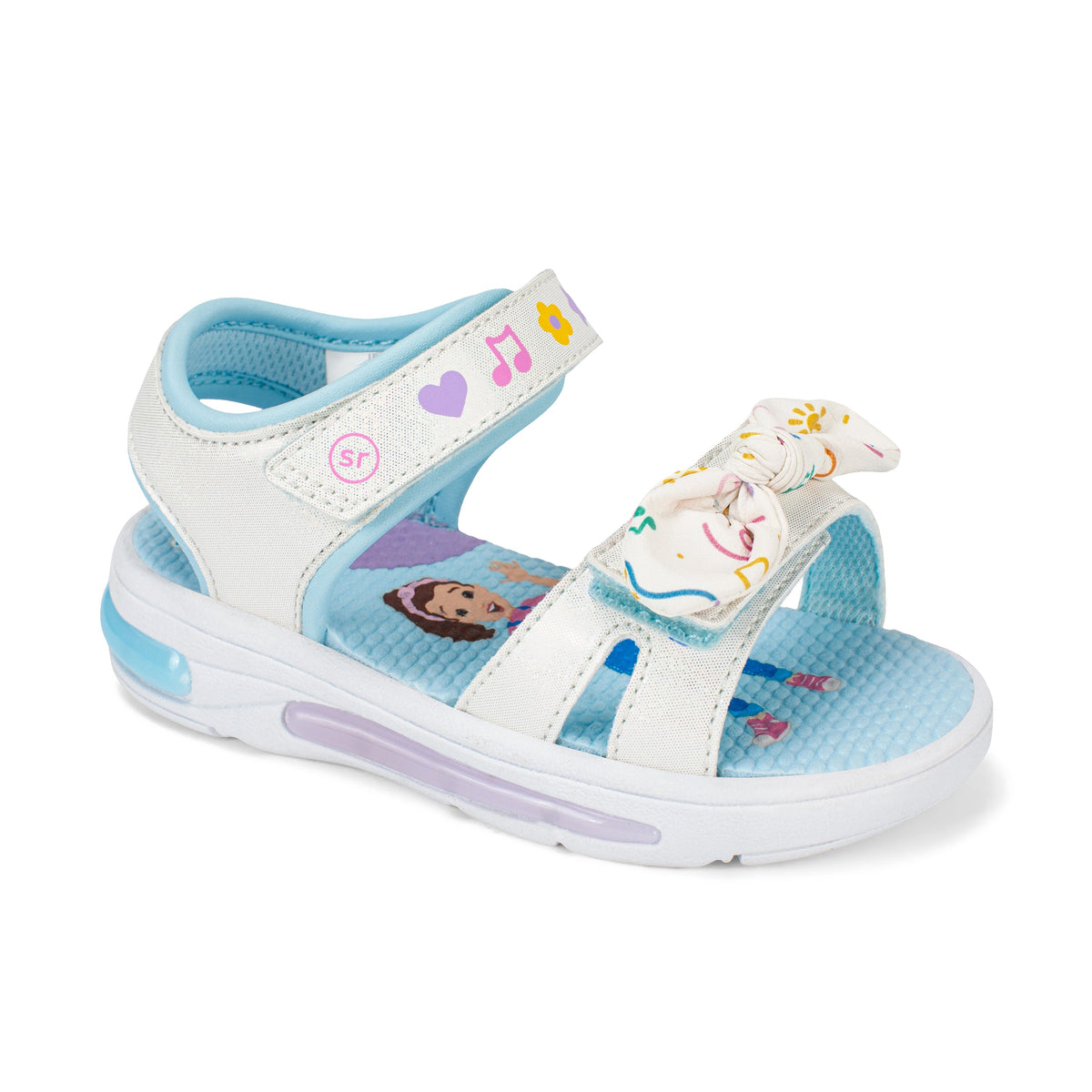 Stride Rite Light Up Bow Sandal - Little Kid White