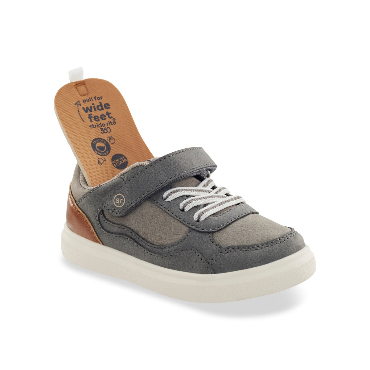 Stride Rite Nate Sneaker - Big Kid Grey