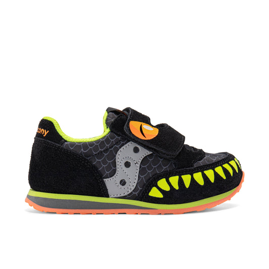 Stride Rite Jazz Hook & Loop Sneaker - Little Kid Black/Lime