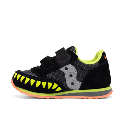 Stride Rite Jazz Hook & Loop Sneaker - Little Kid Black/Lime