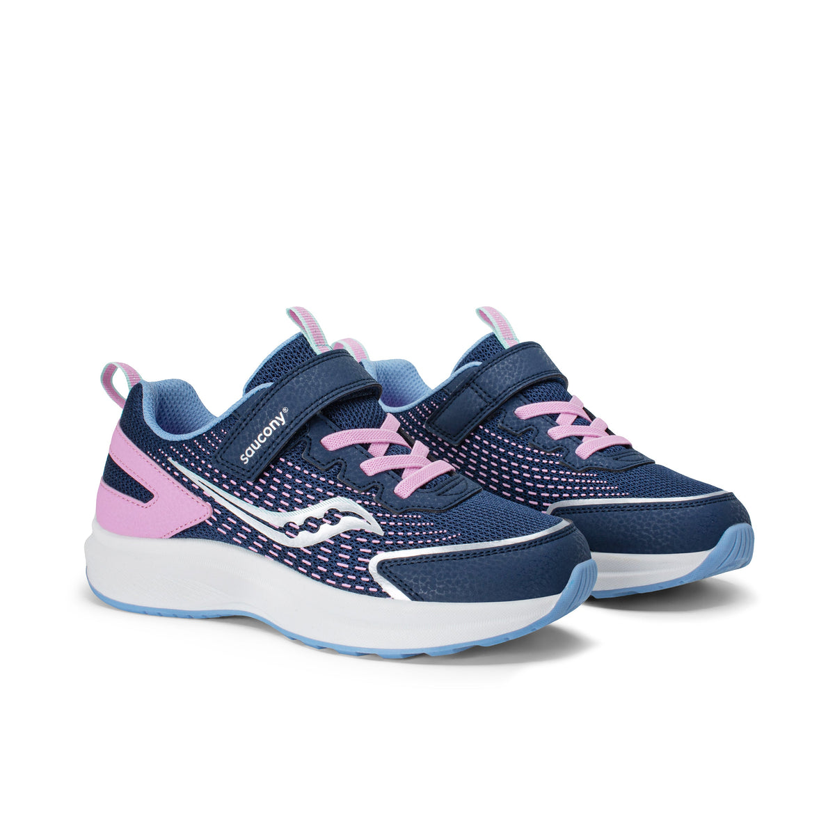 Stride Rite Cohesion FST Sneaker - Big Kid Navy/Pink