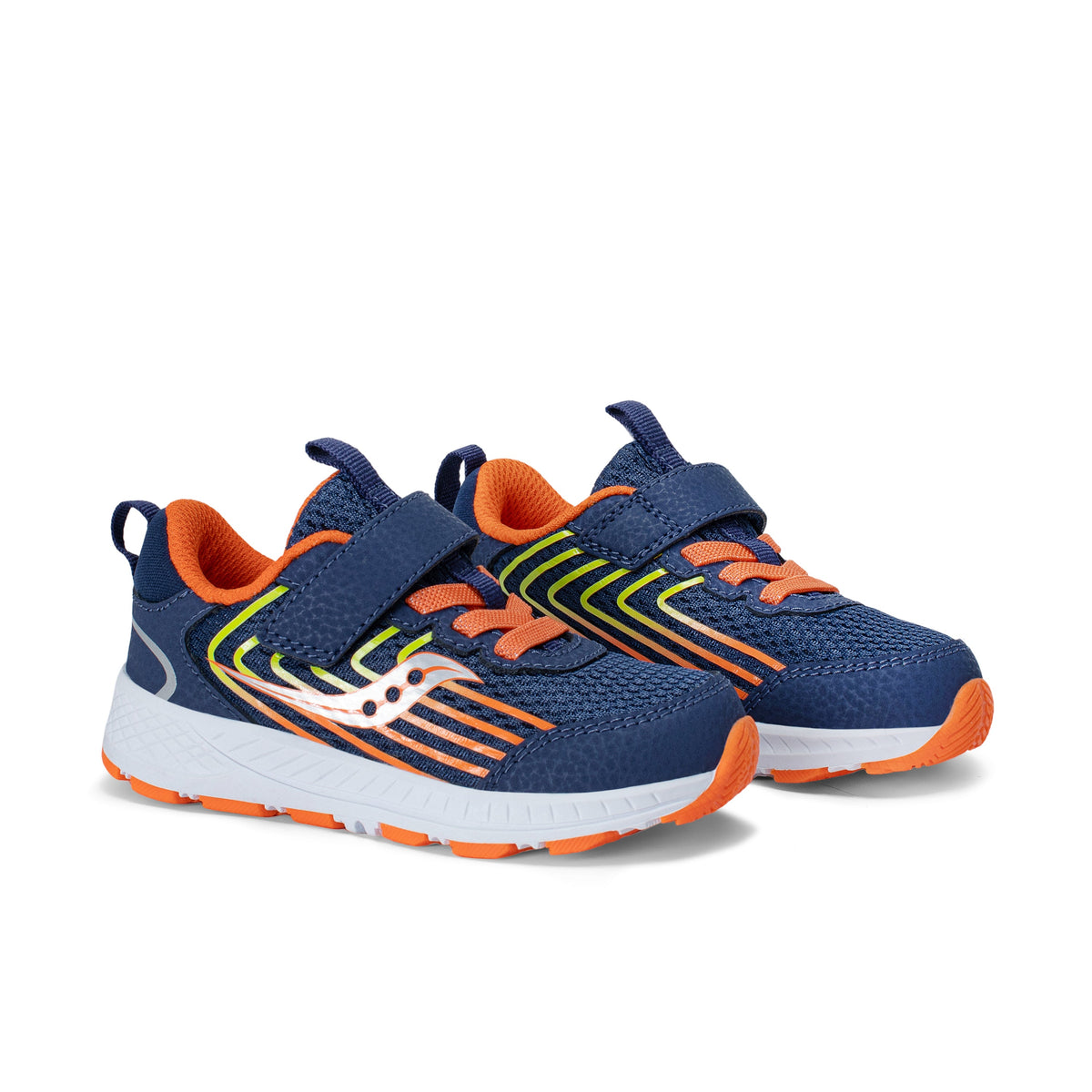Stride Rite Wind 3.0 Jr. Sneaker - Little Kid Navy/Orange