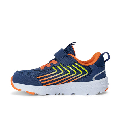 Stride Rite Wind 3.0 Jr. Sneaker - Little Kid Navy/Orange