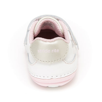 Stride Rite Adalyn Sneaker - Little Kid White/Silver
