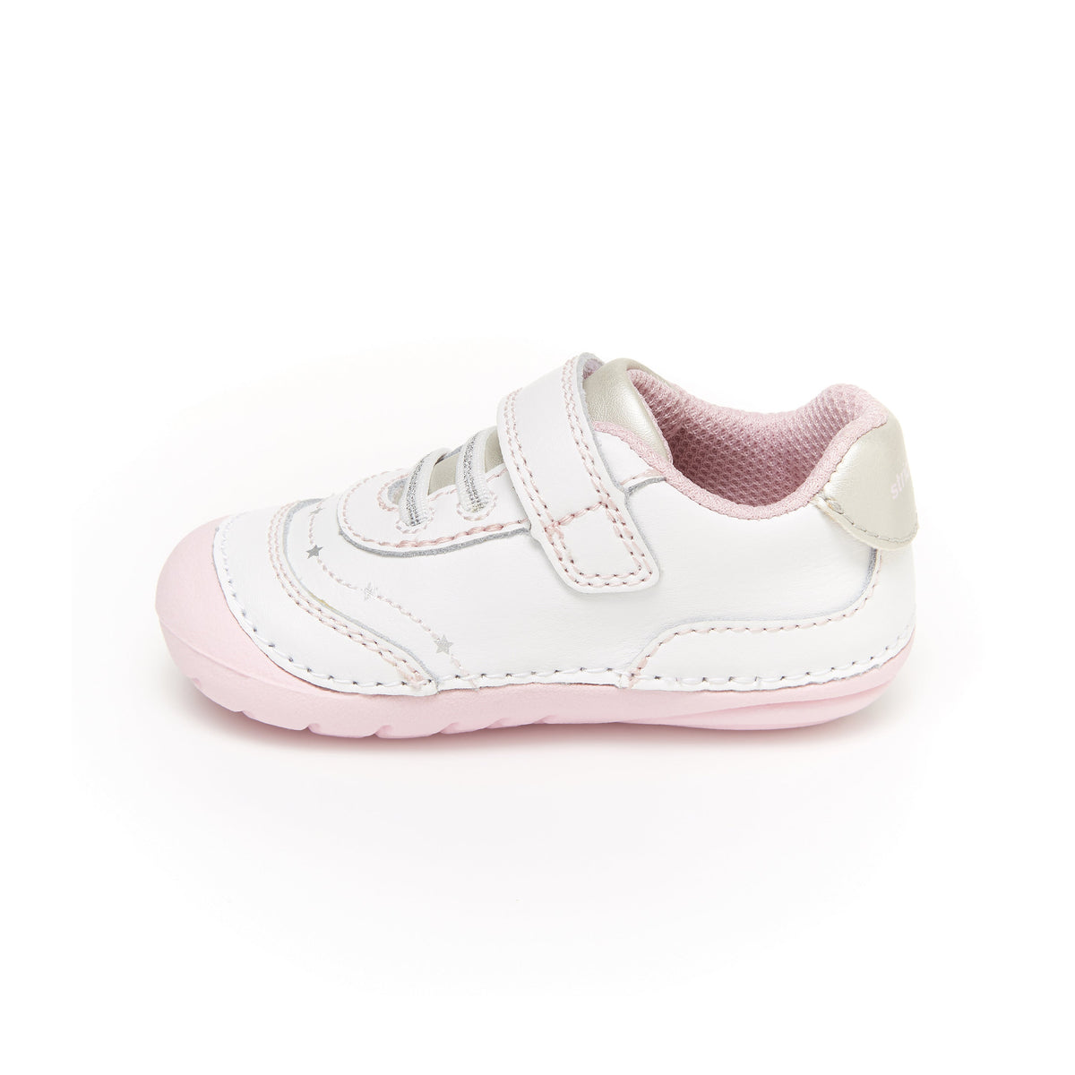 Stride Rite Adalyn Sneaker - Little Kid White/Silver