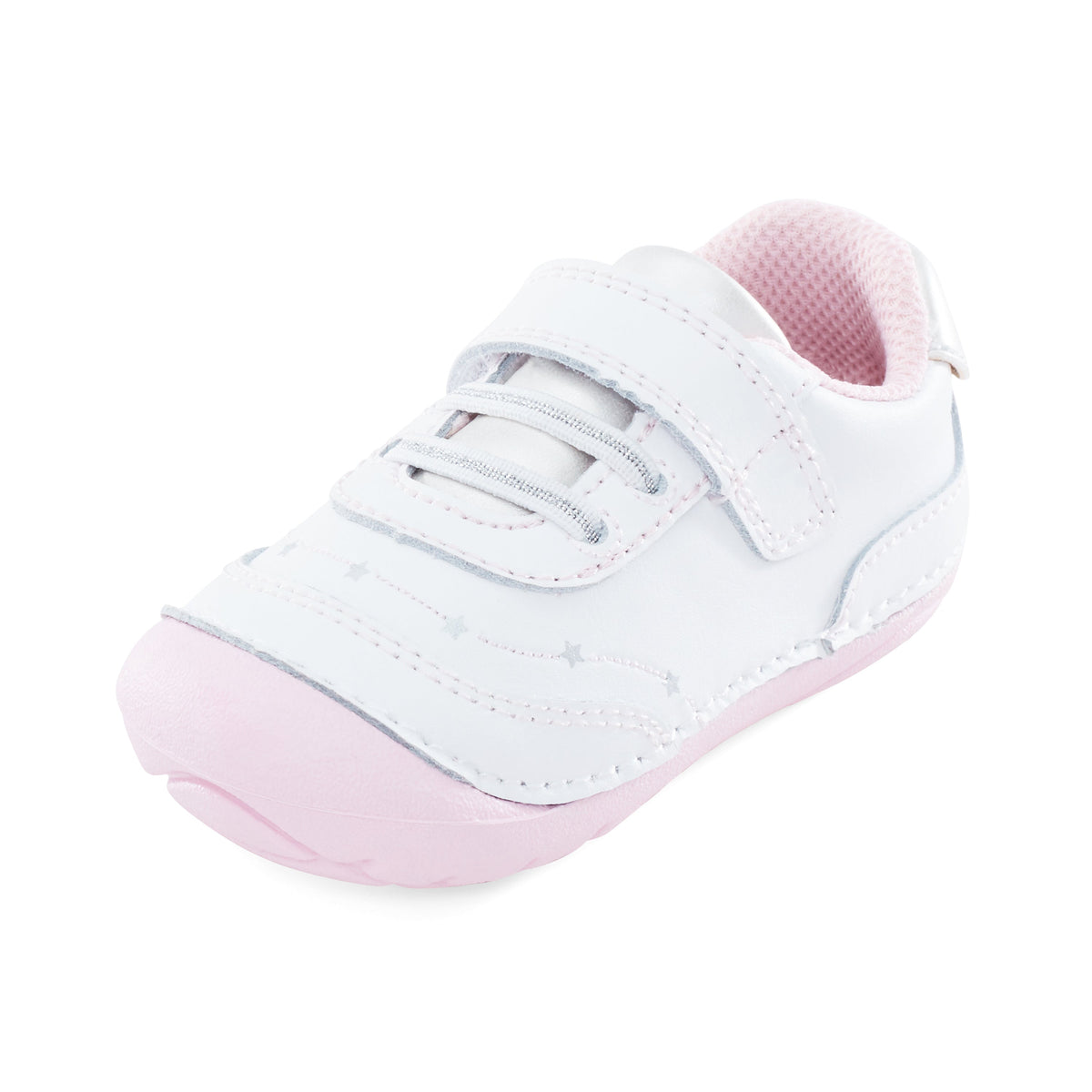 Stride Rite Adalyn Sneaker - Little Kid White/Silver