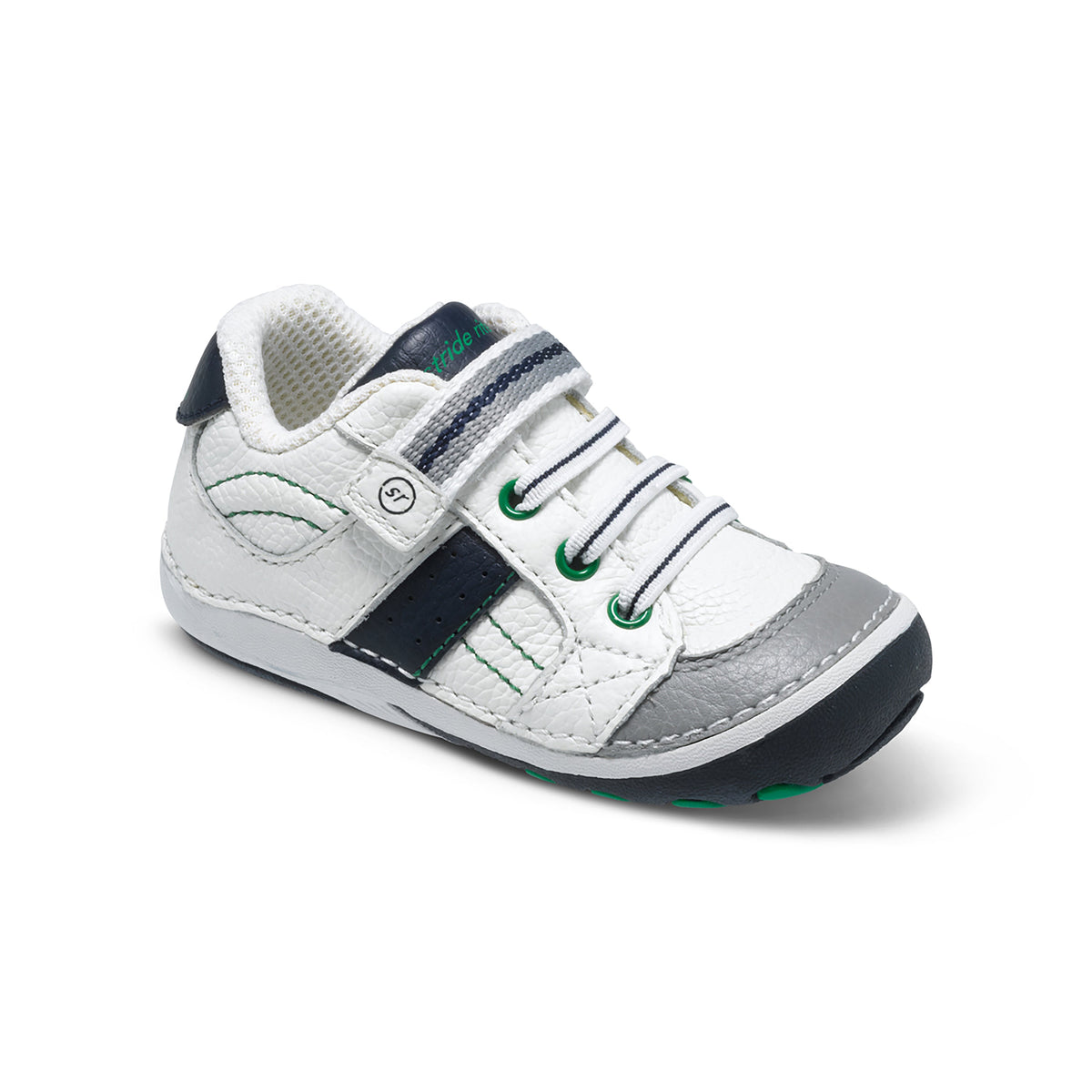 Stride Rite Artie Shoe - Little Kid White/Classic Navy
