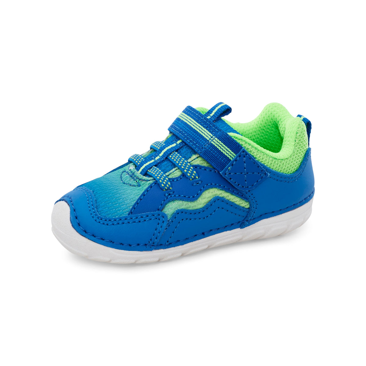 Stride Rite Kylo Sneaker - Little Kid Blue/Lime
