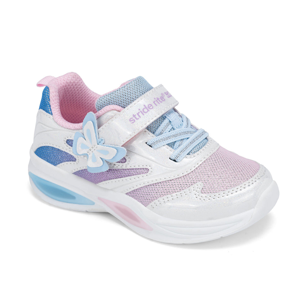 Stride Rite Aurora Lighted Sneaker - Big Kid White Multi