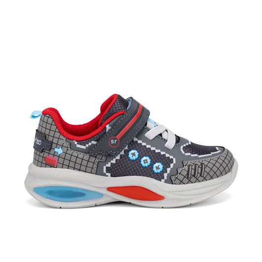 Stride Rite Console Lighted Sneaker - Big Kid Charcoal