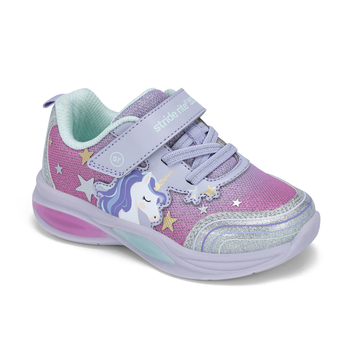 Stride Rite Luna Lighted Sneaker - Little Kid Lavendar