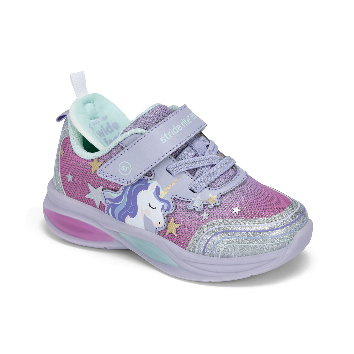 Stride Rite Luna Lighted Sneaker - Little Kid Lavendar