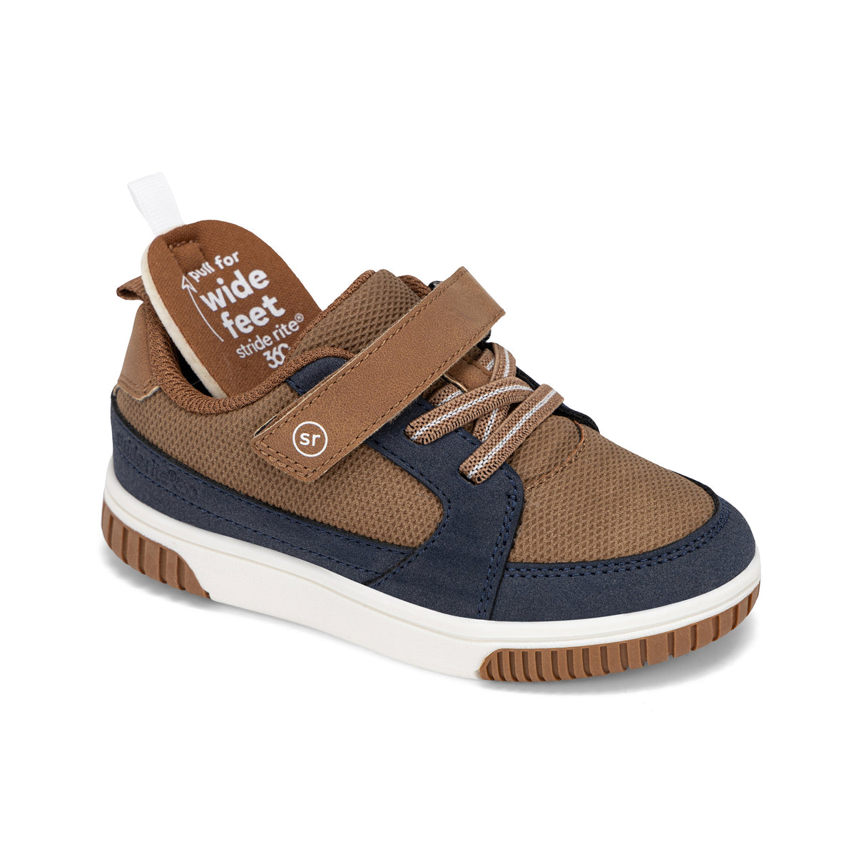 Stride Rite Taylor Sneaker - Little Kid Tan/Navy