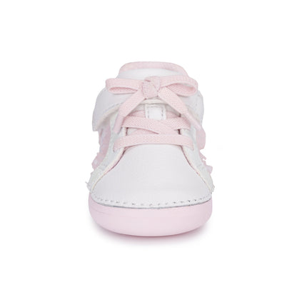 Stride Rite Glimmer Bow Mini Sneaker - Little Kid White/Pink