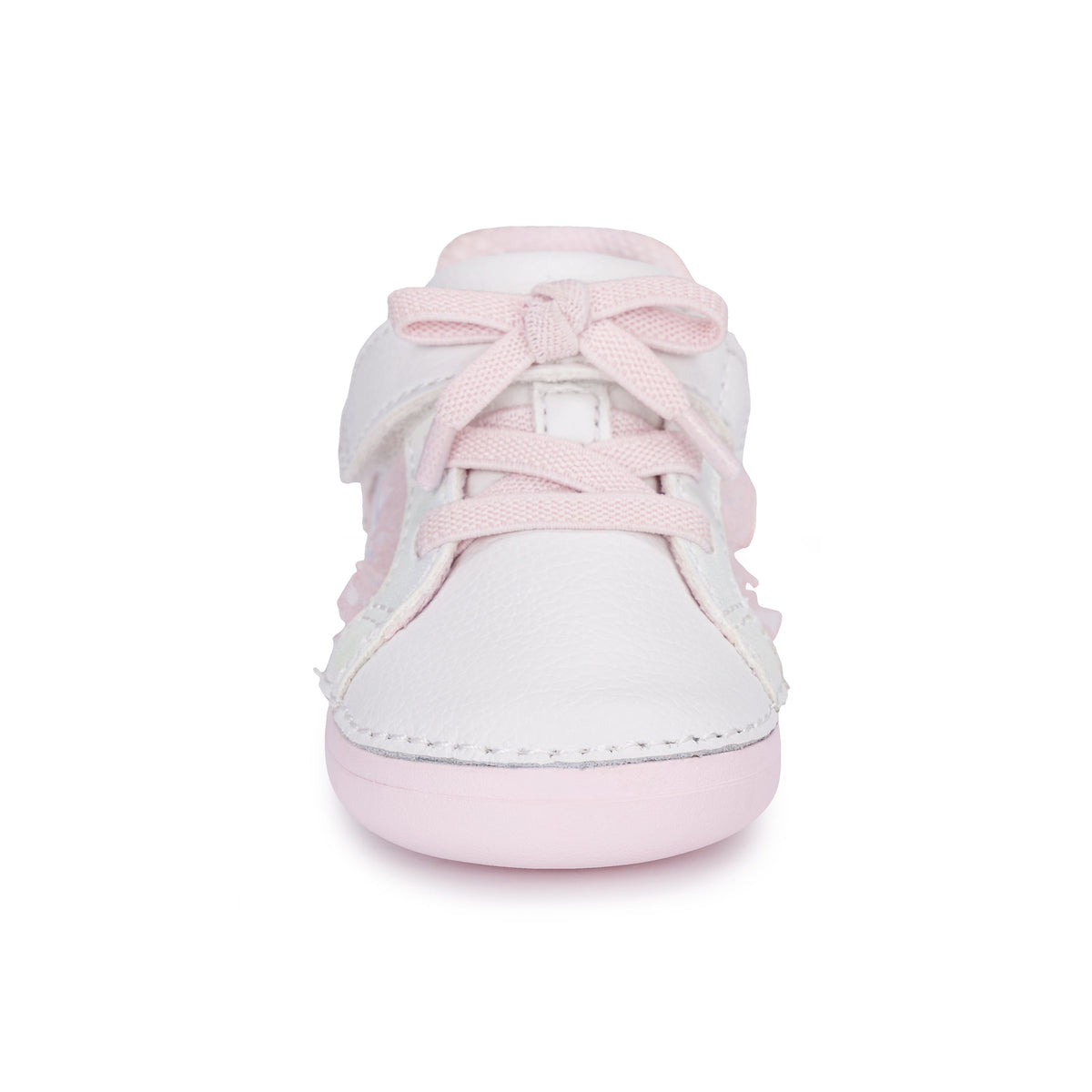 Stride Rite Glimmer Bow Mini Sneaker - Little Kid White/Pink
