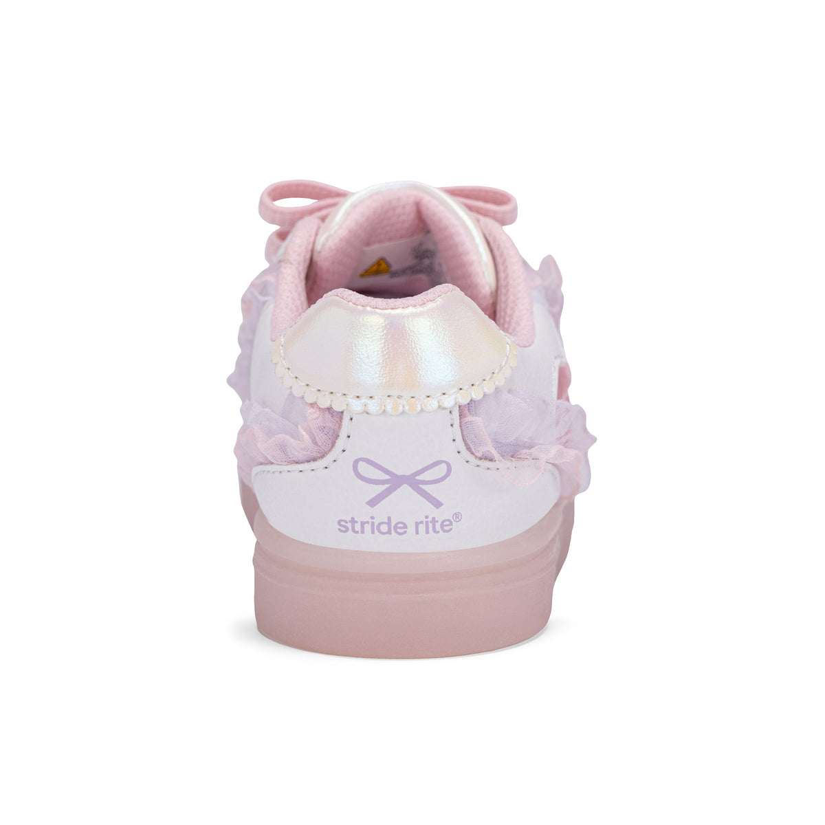Stride Rite Lighted Bow Sneaker - Big Kid White Pink