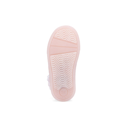 Stride Rite Lighted Bow Sneaker - Big Kid White Pink