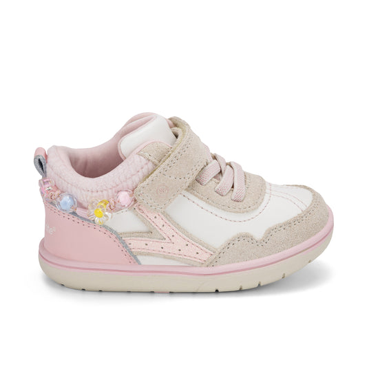Stride Rite London Mid Sneaker - Little Kid White Pink