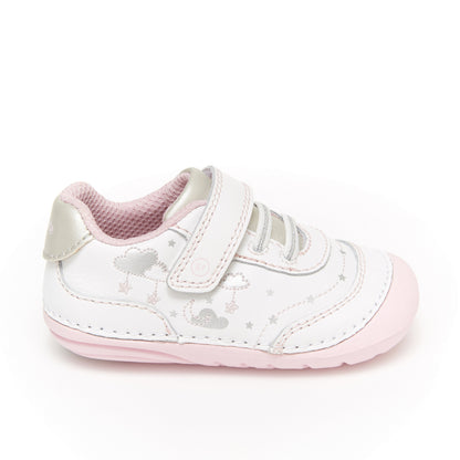 Stride Rite Adalyn Sneaker - Little Kid White/Silver