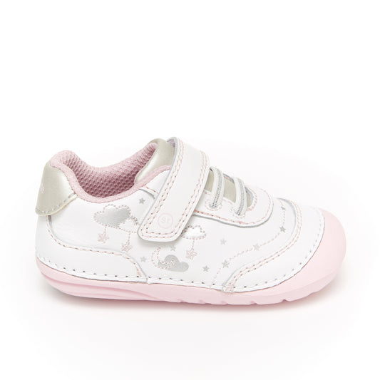 Stride Rite Adalyn Sneaker - Little Kid White/Silver