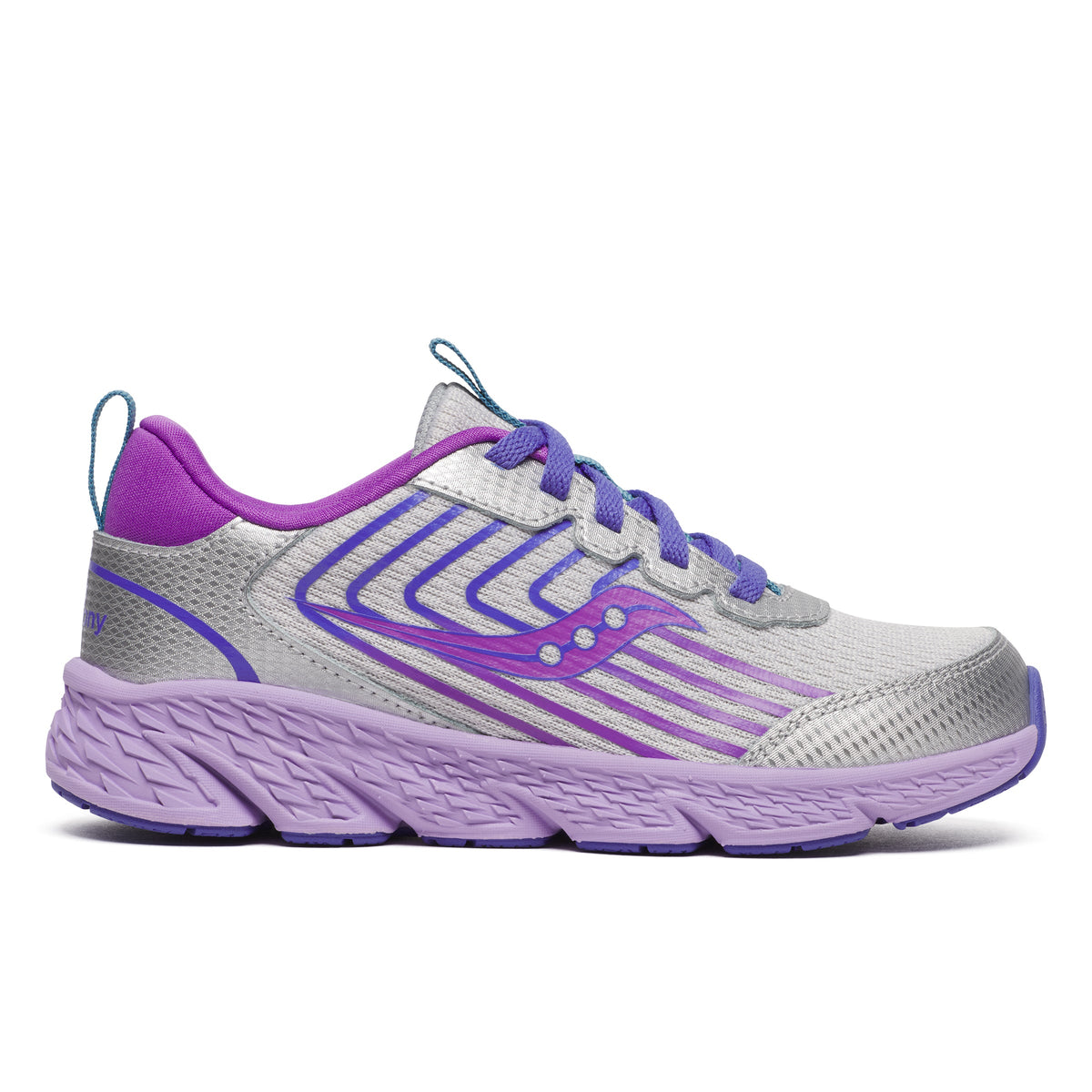 Stride Rite Wind 3.0 Sneaker - Big Kid Silver/Purple