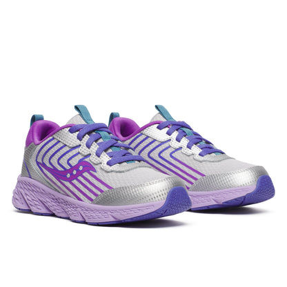 Stride Rite Wind 3.0 Sneaker - Big Kid Silver/Purple